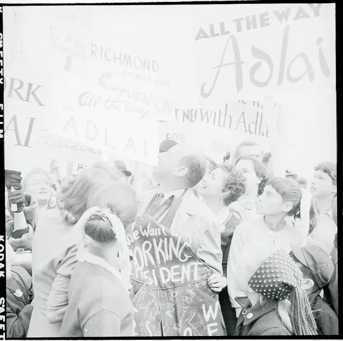 Framed Print : Admirers Celebrating Adlai E.. Stevenson's Arrival Framed Print : Admirers Celebrating Adlai E.. Stevenson's Arrival