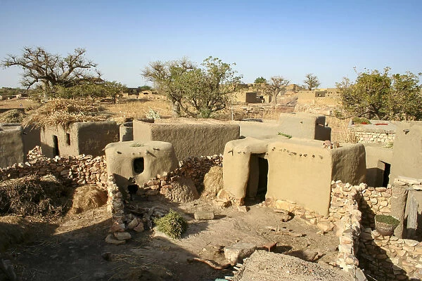 Adobe huts in village of Bandiagara