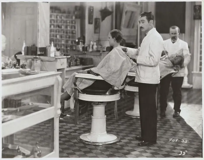 Framed Print : Adolph Menjou Playing Barber Framed Print : Adolph Menjou Playing Barber