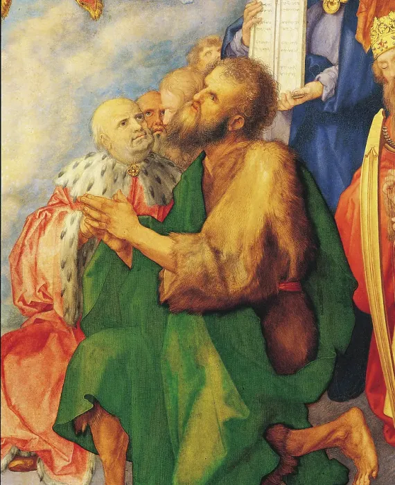 Framed Print : The Adoration of the Holy Trinity (The Landauer Altarpiece), by Albrecht Drer, 1511, 16th Century, oil on poplar panel, cm 135 x 123, 4 Framed Print : The Adoration of the Holy Trinity (The Landauer Altarpiece), by Albrecht Drer, 1511, 16th Century, oil on poplar panel, cm 135 x 123, 4