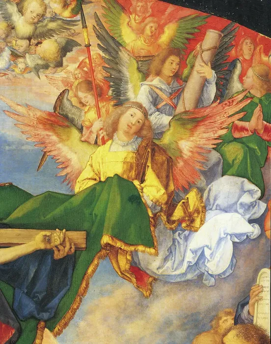 Framed Print : The Adoration of the Holy Trinity (The Landauer Altarpiece), by Albrecht Drer, 1511, 16th Century, oil on poplar panel, cm 135 x 123, 4