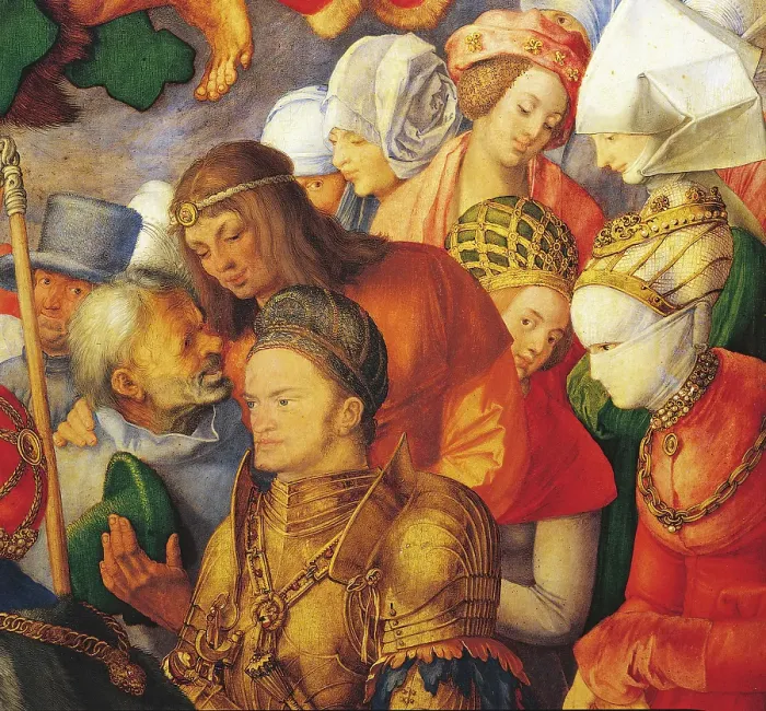 Framed Print : The Adoration of the Holy Trinity (The Landauer Altarpiece), by Albrecht Drer, 1511, 16th Century, oil on poplar panel, cm 135 x 123, 4 Framed Print : The Adoration of the Holy Trinity (The Landauer Altarpiece), by Albrecht Drer, 1511, 16th Century, oil on poplar panel, cm 135 x 123, 4
