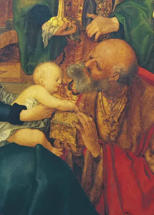 Framed Print : Adoration of the Magi, by Albrecht Drer, 1504, 16th Century, oil on fir panel, cm 100 x 114 Framed Print : Adoration of the Magi, by Albrecht Drer, 1504, 16th Century, oil on fir panel, cm 100 x 114