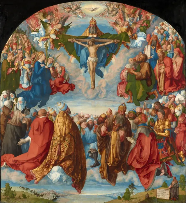 Framed Print : The Adoration of the Trinity (Landauer Altarpiece), 1511. Artist: Dürer, Albrecht (1471-1528) Framed Print : The Adoration of the Trinity (Landauer Altarpiece), 1511. Artist: Dürer, Albrecht (1471-1528)