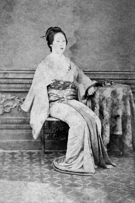Framed Print : adult, archival, art, asian, black & white, brunette, chair, circa, copy space, culture Framed Print : adult, archival, art, asian, black & white, brunette, chair, circa, copy space, culture