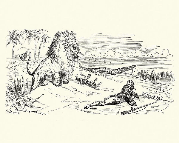 Adventures of Baron Munchausen, The Huge Lion