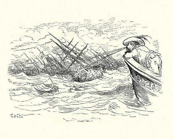 Adventures of Baron Munchausen, Turkish fleet blown away