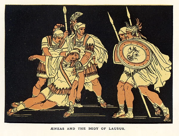 Aeneas and the body of Lausus