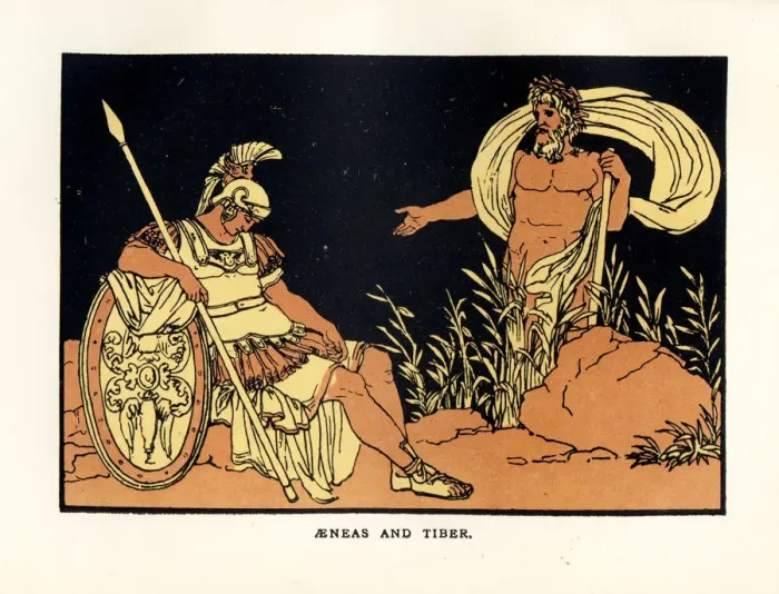 Framed Print : Aeneas and Tiber Framed Print : Aeneas and Tiber