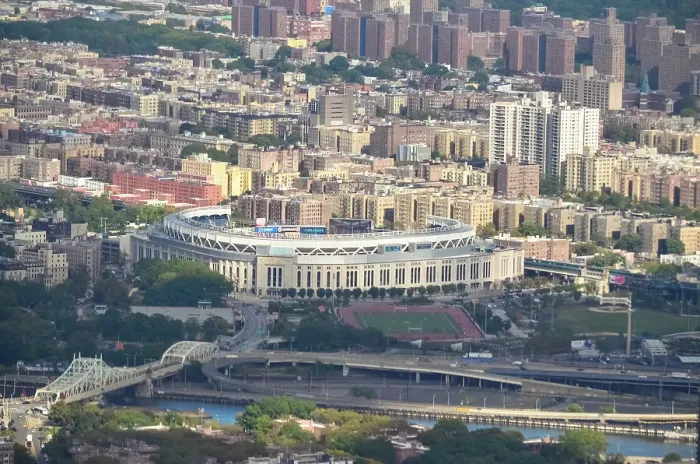 Framed Print : Aerial image of the new Yankee stadium located at the Bronx Framed Print : Aerial image of the new Yankee stadium located at the Bronx