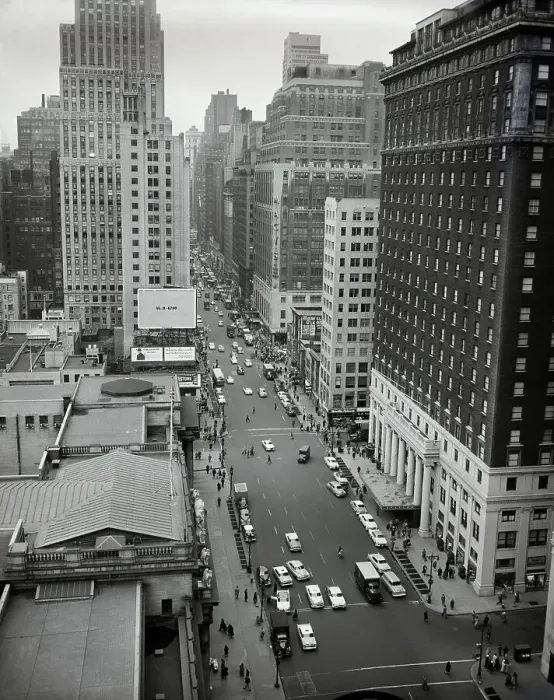 Framed Print : Aerial of Garment District in New York Framed Print : Aerial of Garment District in New York
