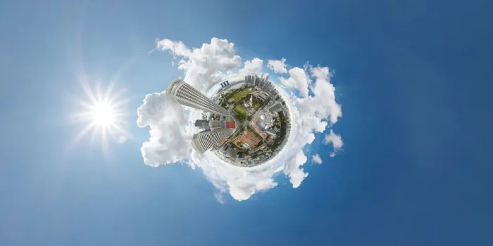 Framed Print : Aerial Panorama of Singapore Framed Print : Aerial Panorama of Singapore