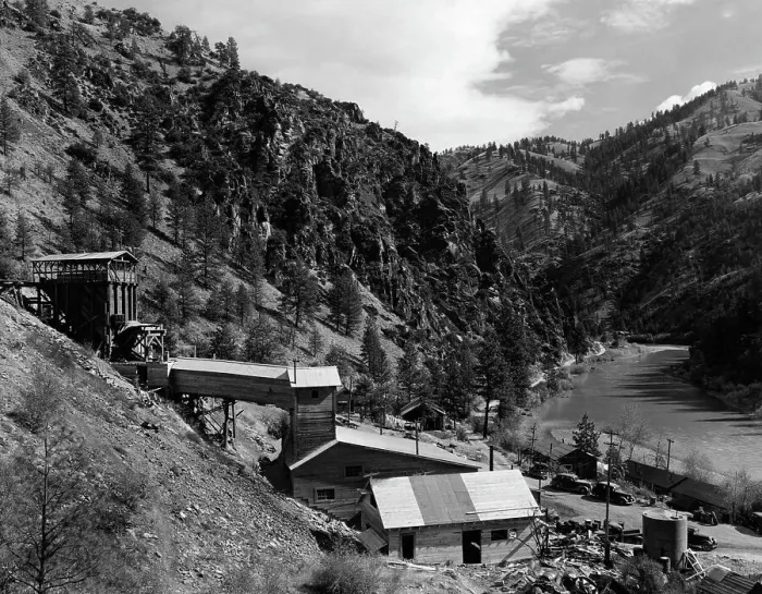Framed Print : Aerial Photo Of Gold Mine @ River Canyon Framed Print : Aerial Photo Of Gold Mine @ River Canyon