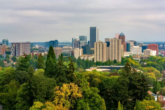Framed Print : Aerial Portland Framed Print : Aerial Portland