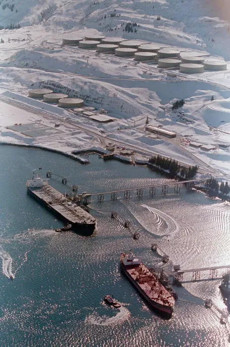 Framed Print : Aerial Of Ships Docked In Port Of Valdez Framed Print : Aerial Of Ships Docked In Port Of Valdez