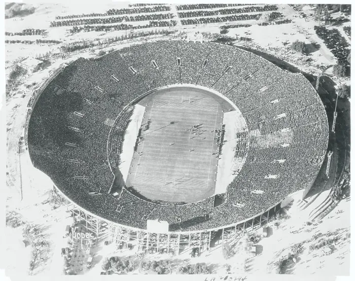 Framed Print : Aerial Shot of Crowded Stadium for Rose Bowl Game Framed Print : Aerial Shot of Crowded Stadium for Rose Bowl Game