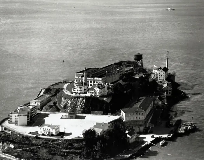 Framed Print : Aerial View of Alcatraz Island Framed Print : Aerial View of Alcatraz Island