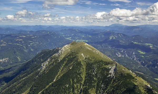 Aerial view, Alpine landscape, Otscher, Lower Austria, Austria