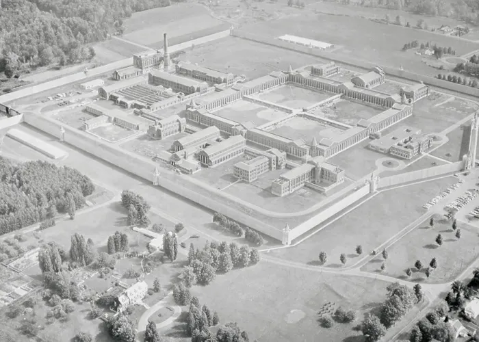 Framed Print : Aerial View of Attica Prison Framed Print : Aerial View of Attica Prison