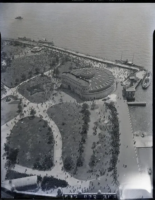 Framed Print : Aerial View of Battery Park and Castle Clinton Framed Print : Aerial View of Battery Park and Castle Clinton