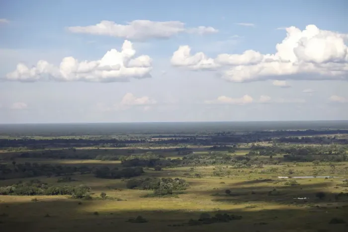 Framed Print : aerial view, beauty in nature, botswana, cloudscape, day, flat, grass area, horizon over land Framed Print : aerial view, beauty in nature, botswana, cloudscape, day, flat, grass area, horizon over land