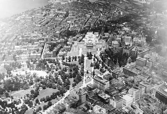 Framed Print : Aerial View of Boston Framed Print : Aerial View of Boston