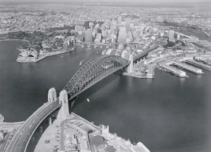 Framed Print : Aerial View of Bridge in Sidney Framed Print : Aerial View of Bridge in Sidney
