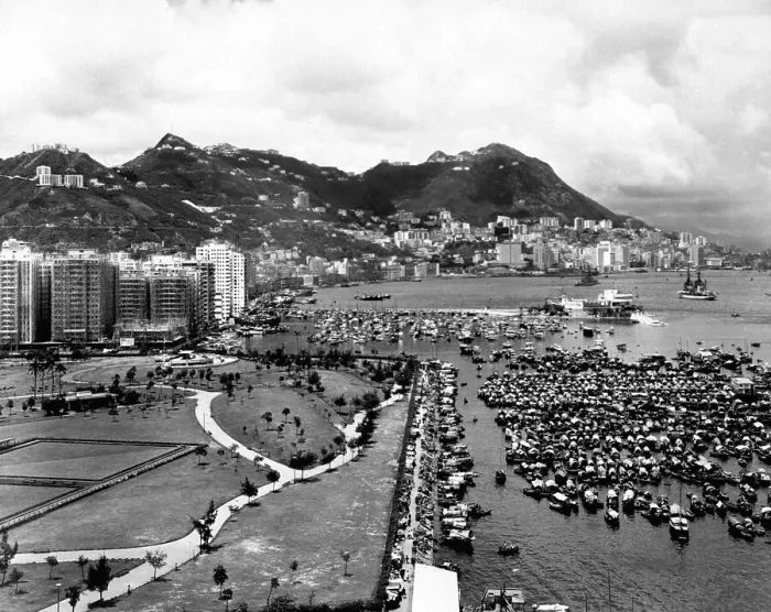 Framed Print : Aerial View Of British Colony Hong Kong Framed Print : Aerial View Of British Colony Hong Kong