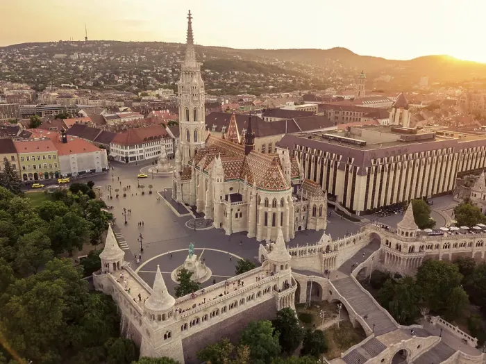 Framed Print : Aerial view from Budapest Framed Print : Aerial view from Budapest