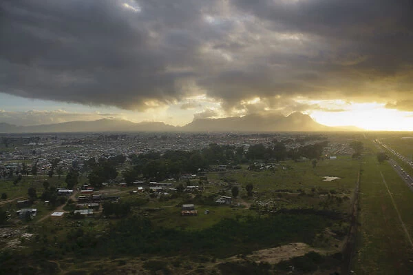 aerial view, cape town, cloud, color image, horizon over land, horizontal, khayelitsha