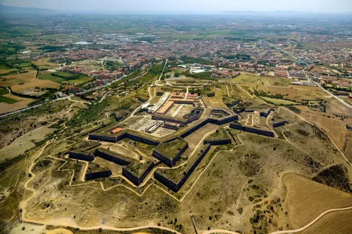 Framed Print : Aerial view, Castell de Sant Ferran or Castillo de San Fernando, ramparts and the Fort of Figueres, Figueras, Costa Brava, Catalonia, Spain Framed Print : Aerial view, Castell de Sant Ferran or Castillo de San Fernando, ramparts and the Fort of Figueres, Figueras, Costa Brava, Catalonia, Spain