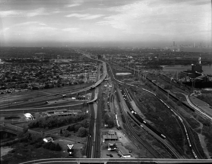 Framed Print : Aerial View Of Chicago Skyway