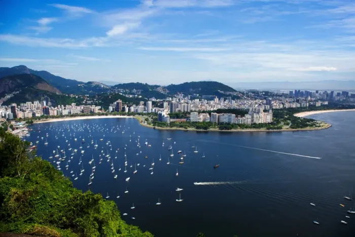 Framed Print : Aerial View of the City of Rio de Janeiro From Sugarloaf Mountain, Brazil, South America Framed Print : Aerial View of the City of Rio de Janeiro From Sugarloaf Mountain, Brazil, South America