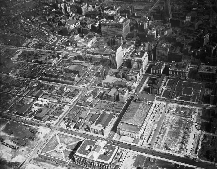 Framed Print : Aerial View of Cleveland Framed Print : Aerial View of Cleveland