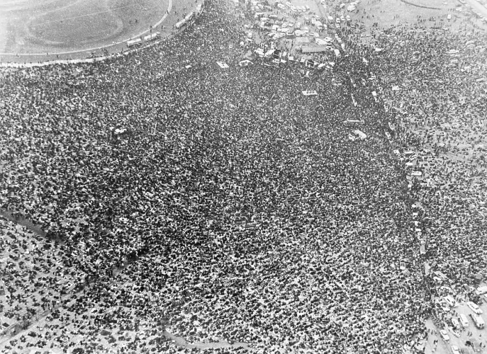 Framed Print : Aerial View of Crowd of Thousands Framed Print : Aerial View of Crowd of Thousands