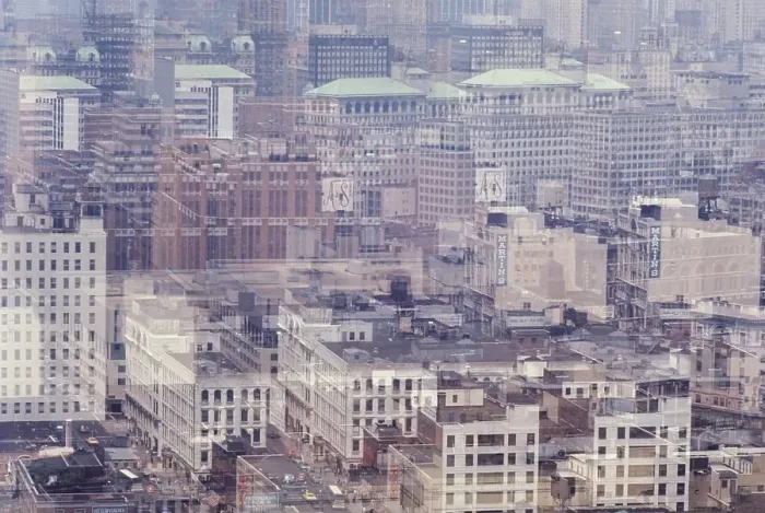 Framed Print : Aerial View of Downtown Brooklyn in the 1960's Framed Print : Aerial View of Downtown Brooklyn in the 1960's