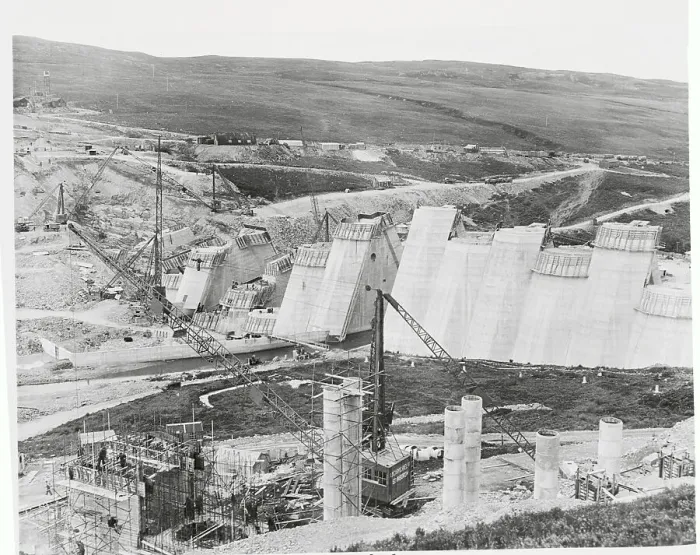 Framed Print : Aerial view of Errechty Dam Framed Print : Aerial view of Errechty Dam