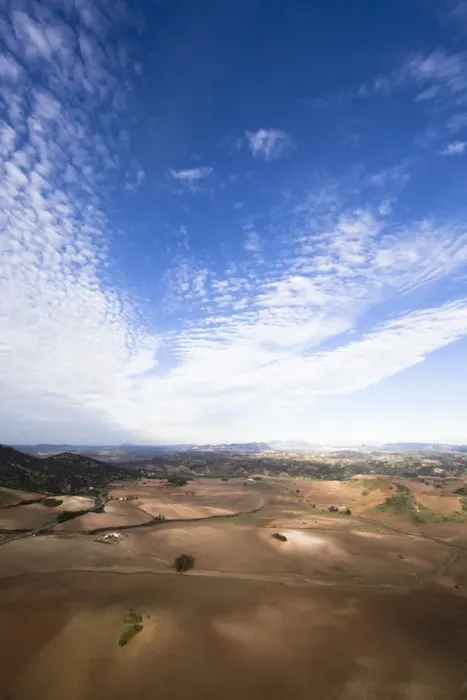 Framed Print : Aerial view, fields in the Sierra de Cadiz, Andalusia, Spain Framed Print : Aerial view, fields in the Sierra de Cadiz, Andalusia, Spain