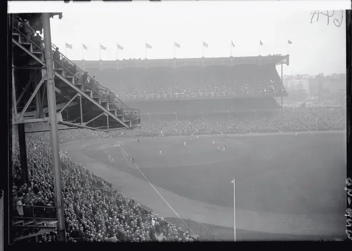 Framed Print : Aerial View of Game at Yankee Stadium Framed Print : Aerial View of Game at Yankee Stadium