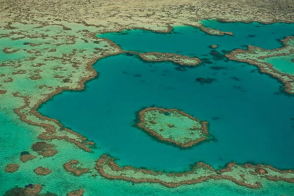 Aerial view of the Great Barrier Reef, UNESCO World Heritage Site, Queensland, Australia
