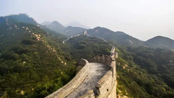 Framed Print : Aerial view of the Great Wall of China Framed Print : Aerial view of the Great Wall of China