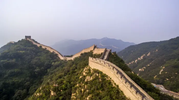 Framed Print : Aerial view of the Great Wall of China Framed Print : Aerial view of the Great Wall of China