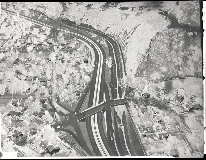 Framed Print : Aerial View of a Highway Framed Print : Aerial View of a Highway