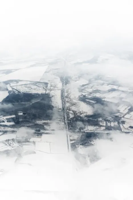 Framed Print : Aerial view of Hokkaido country side Framed Print : Aerial view of Hokkaido country side