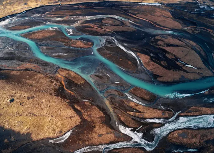 Framed Print : Aerial view of Iceland Framed Print : Aerial view of Iceland