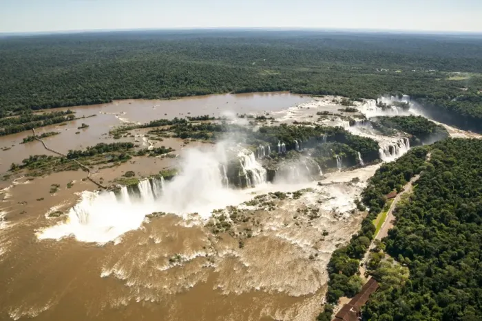Framed Print : Aerial view of Iguazu Waterfalls Framed Print : Aerial view of Iguazu Waterfalls
