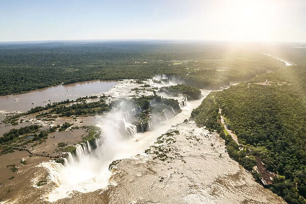 Aerial view of Iguazu Waterfalls
