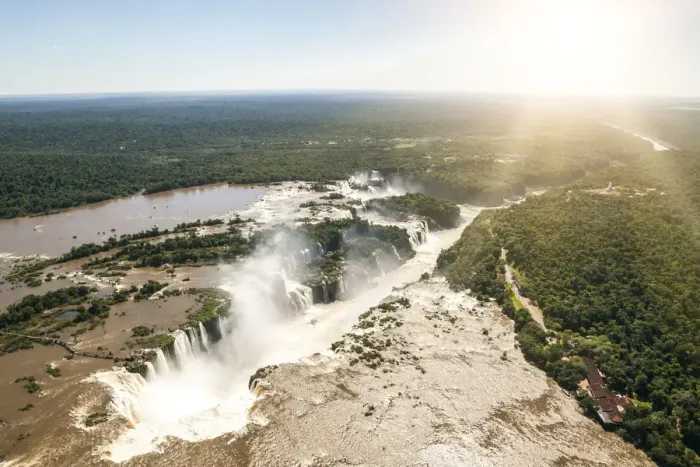 Framed Print : Aerial view of Iguazu Waterfalls