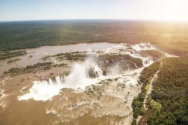 Aerial view of Iguazu Waterfalls