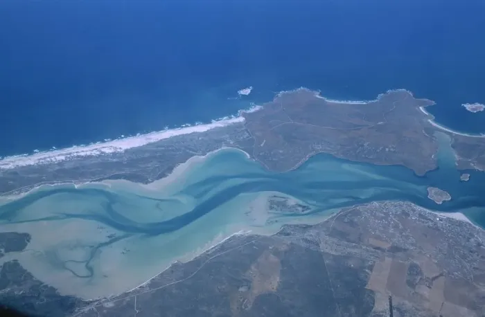 Framed Print : An Aerial View of Langabaan Lagoon